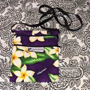 Hawaii Purple Floral Crossbody Bag